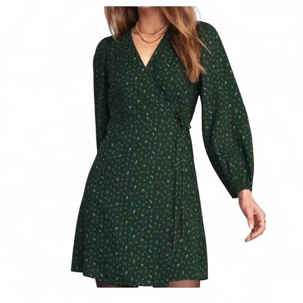 Old Navy Green Floral Mini Dress NWT